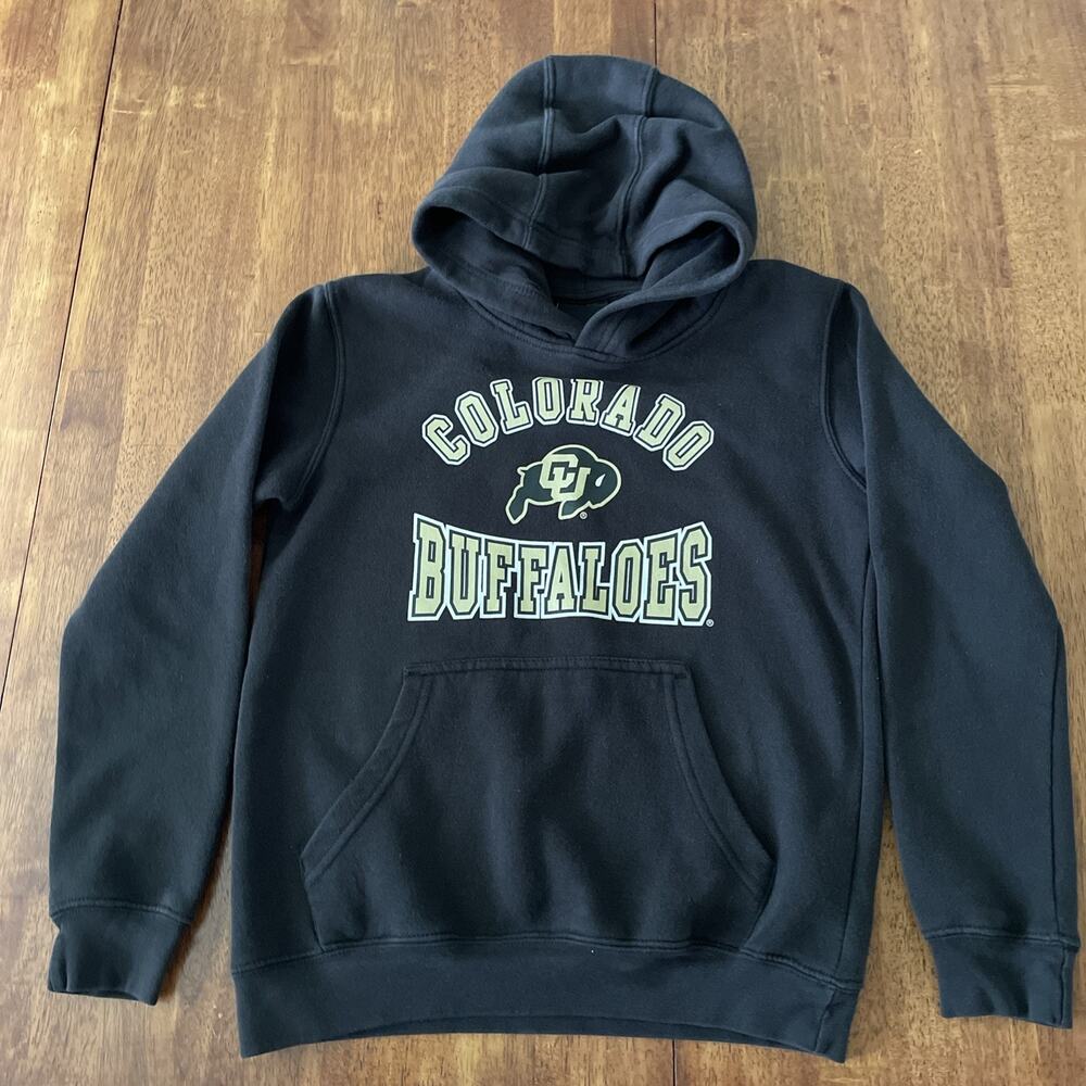 Gen2 CU Colorado Buffs Fleece Hoodie NCAA College Football Black Youth M 10 12